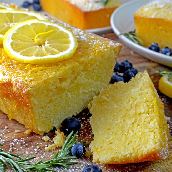 Lemon Loaf w/ Rosmary-Infused Icing