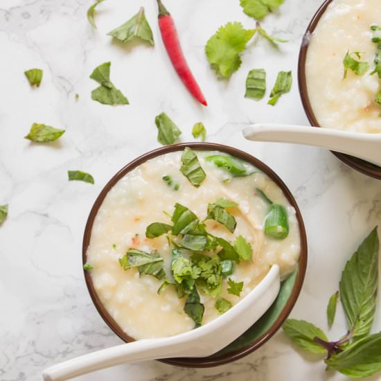 Chicken Broccolini Congee