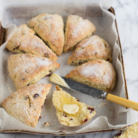 cranberry & orange scones