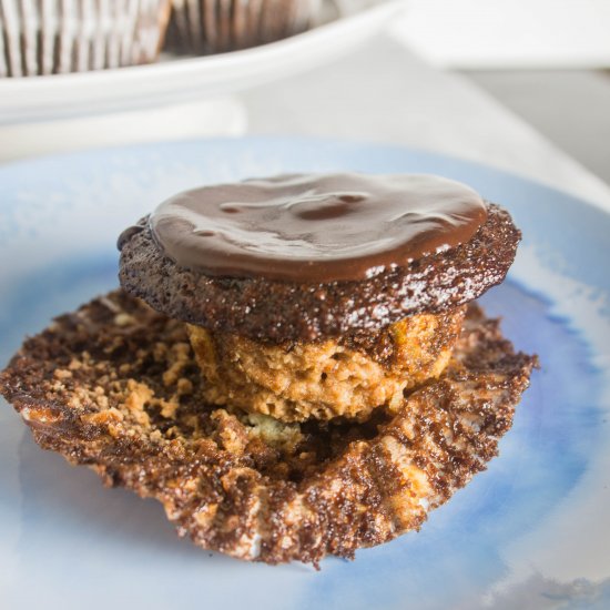 Peanut Butter Black Bottom Cupcakes