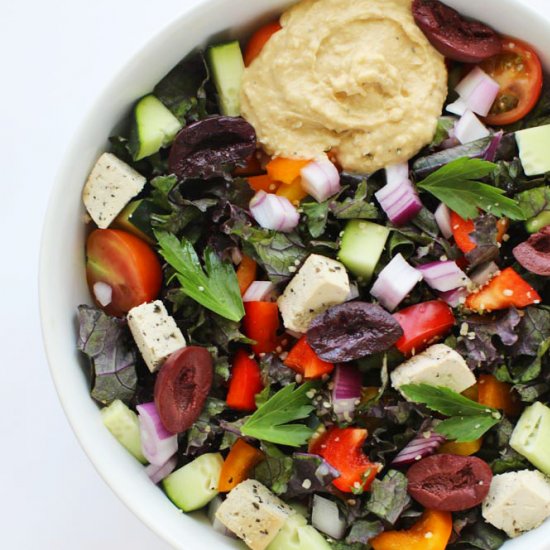 Vegan Greek Hummus Power Bowl