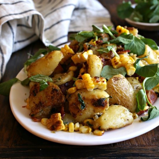 Pan Roasted Smokey Potato Salad