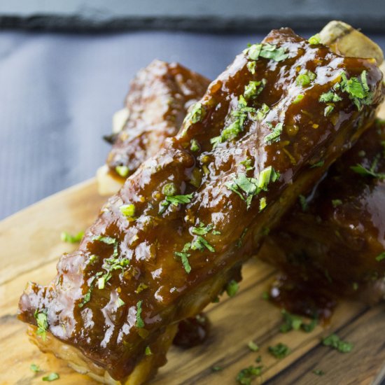 Thai BBQ Ribs and Lavender Slaw