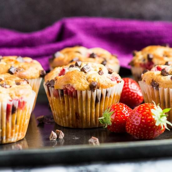 Strawberry Chocolate Chip Muffins