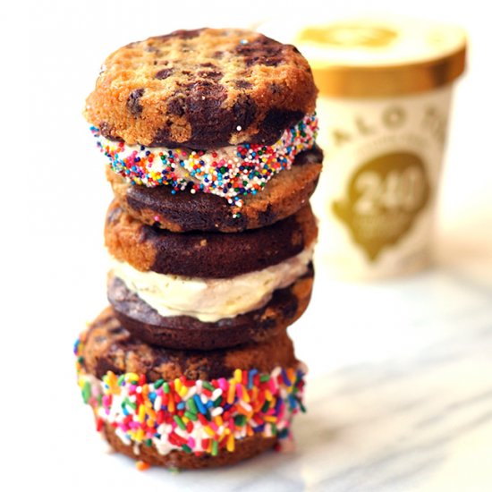 Healthy Brookie Ice Cream Sandwich