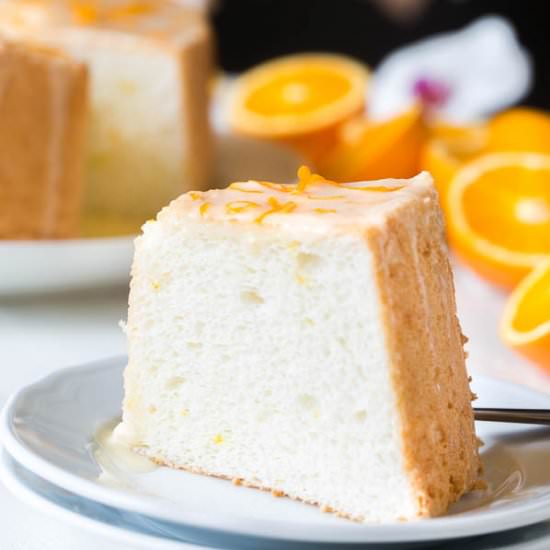 Orange Blossom Angel Food Cake