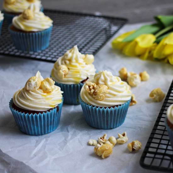 Toffee Popcorn Cupcakes