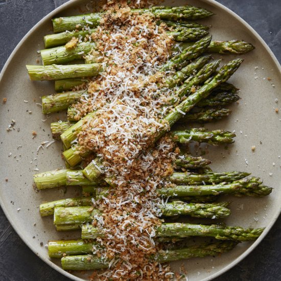 Lemon Panko Parmesan Asparagus