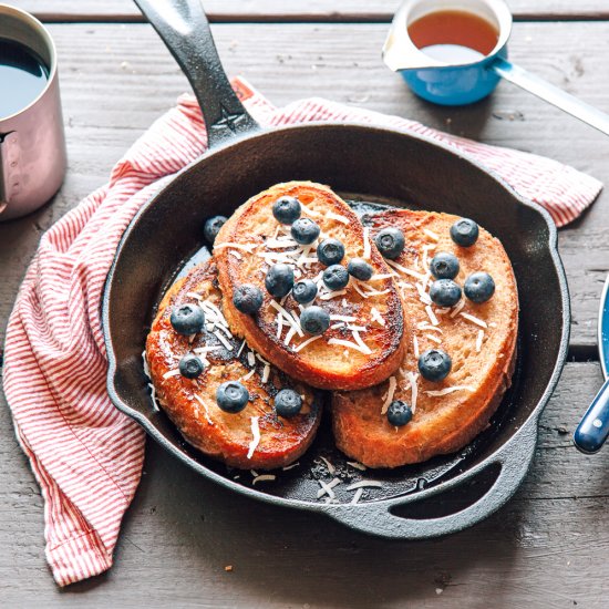 Vegan Banana Coconut French Toast