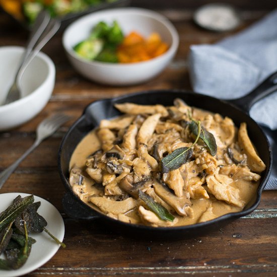 chicken & mushroom stroganoff