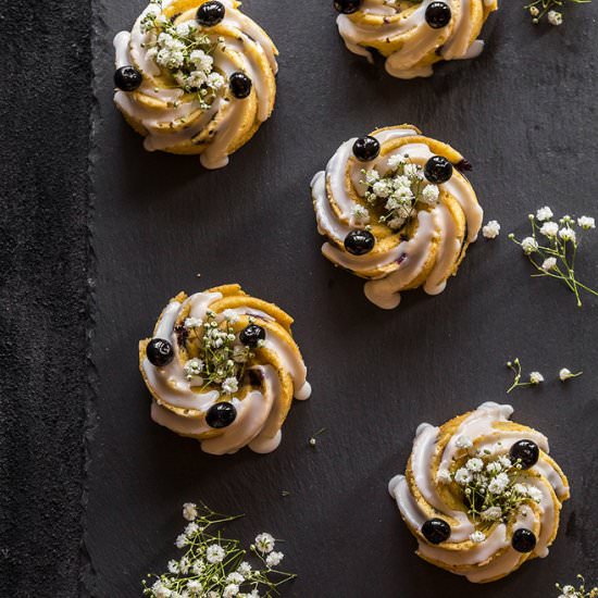 Lemon Blueberry Tea Cakes