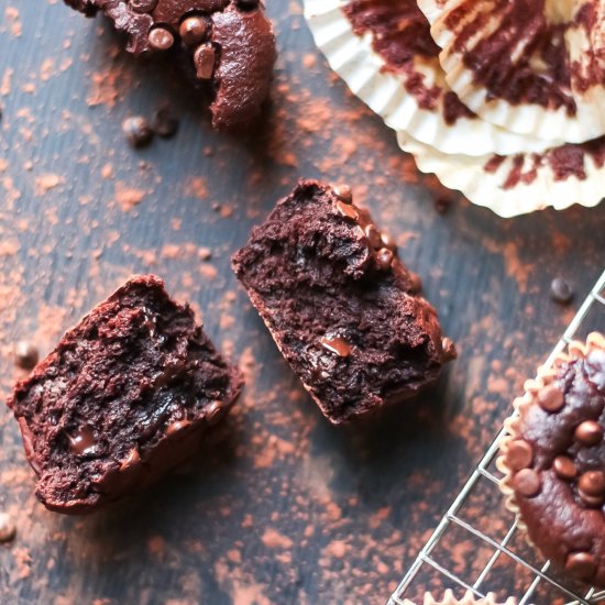 Flourless Double Chocolate Muffin