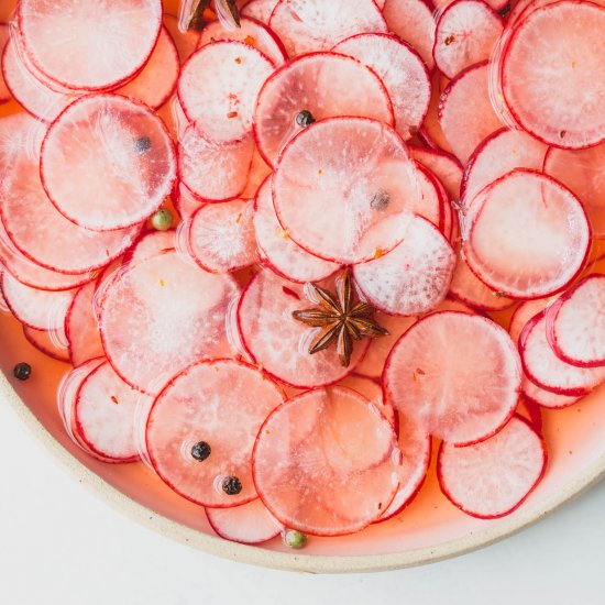 Quick Pickled Radishes