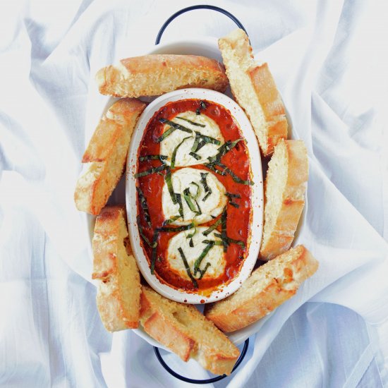 Baked Goat Cheese and Sun-Dried Tomato Dip