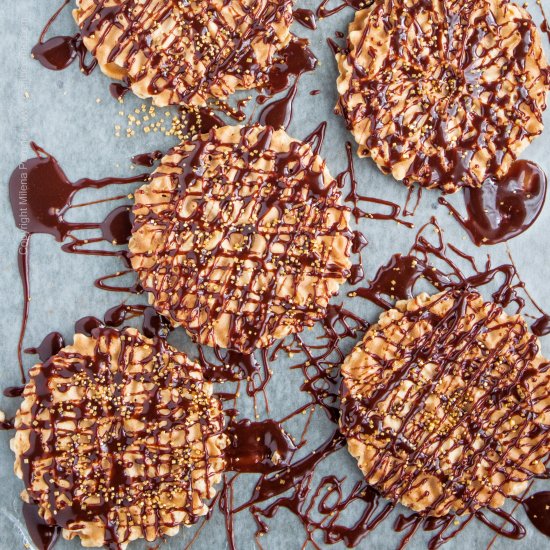 Chocolate Porter Sauce & Pizzelle