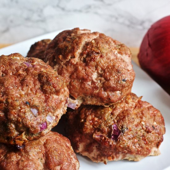 Greek Spiced Turkey Burgers