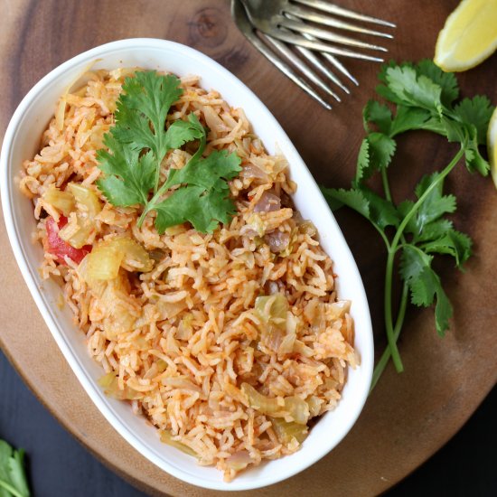 Greek Style Cabbage and Rice