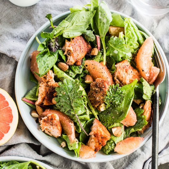 Spicy Grilled Salmon Salad