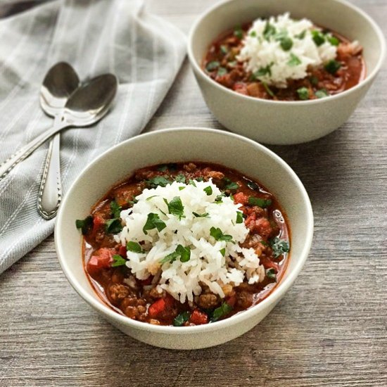 Slow Cooker Stuffed Pepper Soup