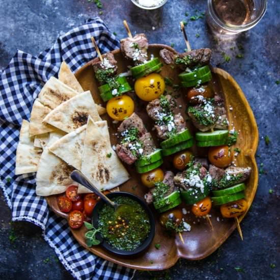 Grilled Lamb Skewers