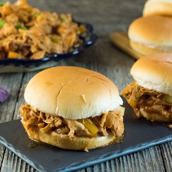 Crock Pot Hawaiian Chicken Sandwich