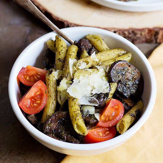 mushroom pesto penne