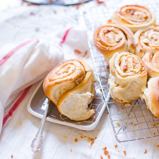 Peanut Butter and Marmite Rolls