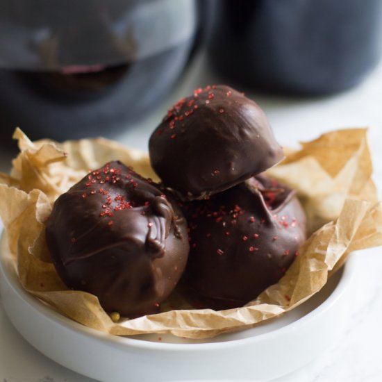 Red Wine Chocolate Truffles