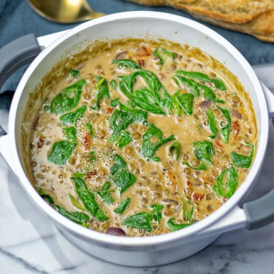 One Pot Garlic Butter Lentils