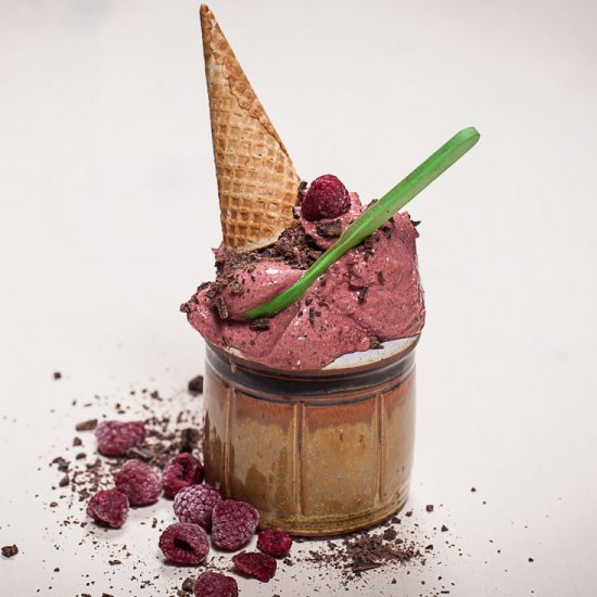 Raspberry-Chocolate Nice Cream