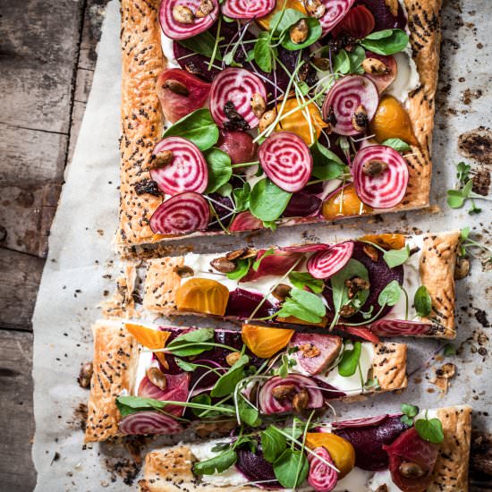 3 Beet Watercress Tart