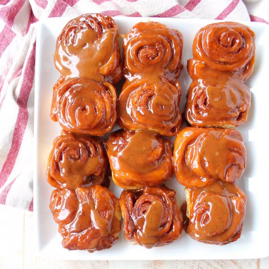 Salted Caramel Cinnamon Rolls