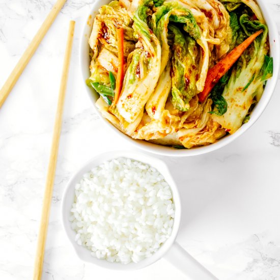 Vegan Napa Cabbage Kimchi