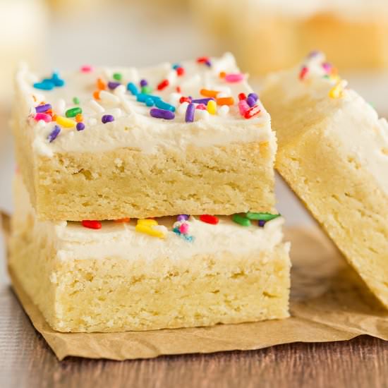 Frosted Sugar Cookie Bars