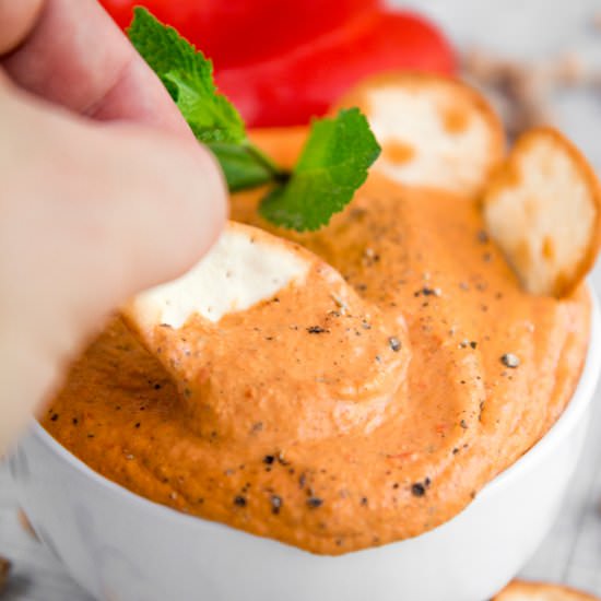 Roasted Bell Pepper Hummus