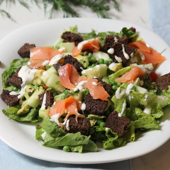 Smoked Salmon Salad with Dill