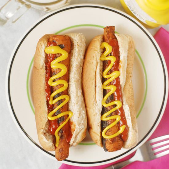 Vegan Grilled Carrot Dogs