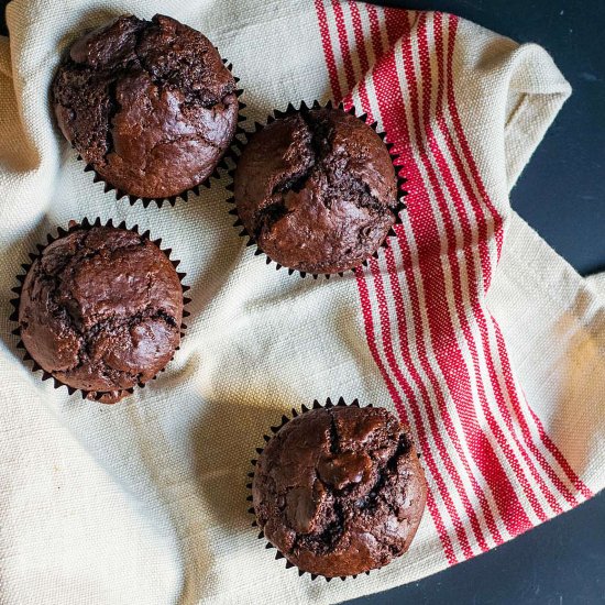 Chocolate Fudge Muffins (vegan)