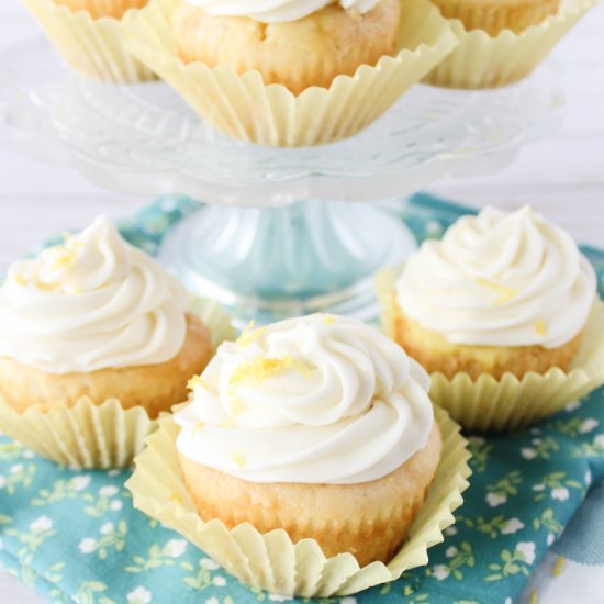 Lemon Poke Cupcakes