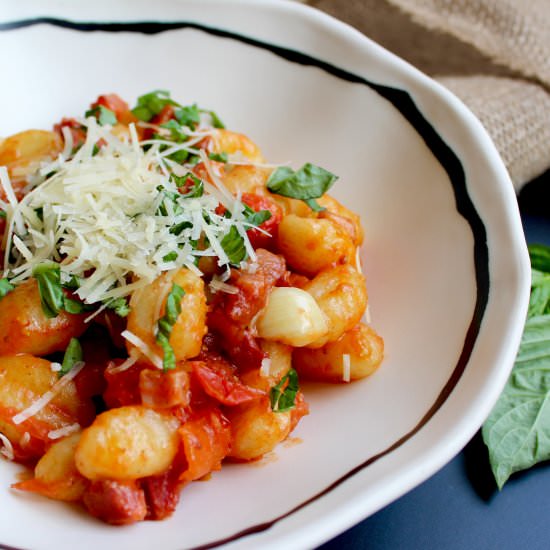 Gnocchi, Cherry Tomatoes, Pancetta