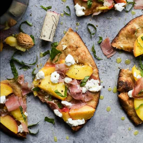 Grilled Prosciutto Peach Flatbread