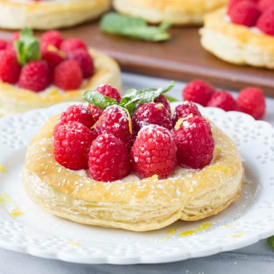 Raspberry Lemon Mascarpone Pastries