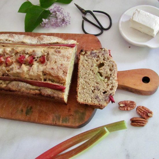 Rhubarb Pecan Snack Bread