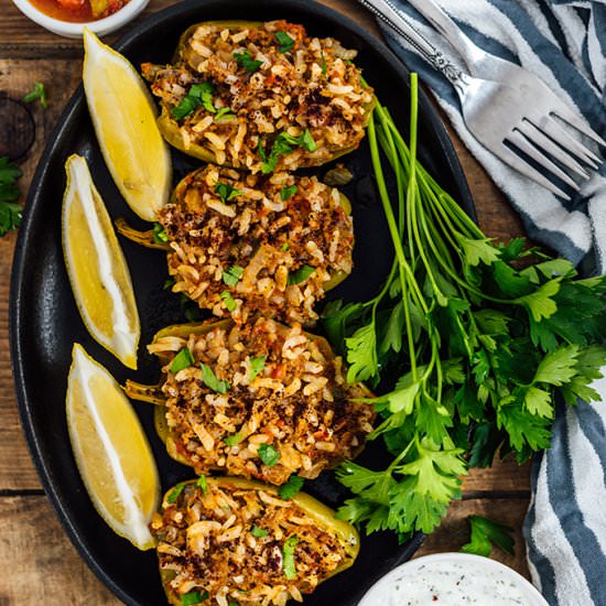 Spicy Stuffed Bell Peppers