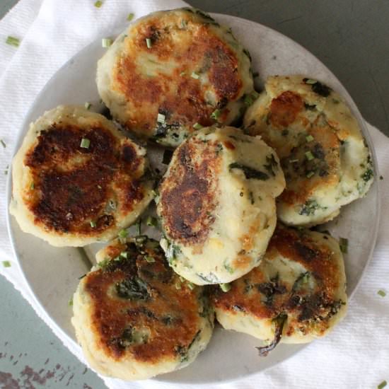 Potato Kale + Onion Pancakes