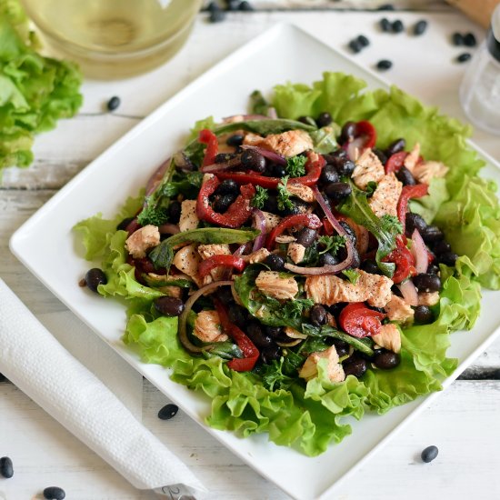 Black Bean Salad in a Spicy Dressing