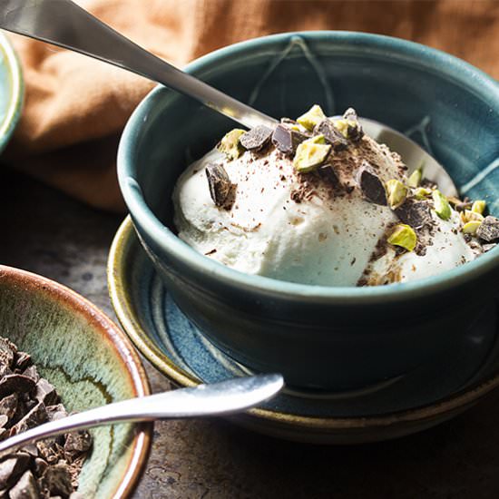 No Churn Cannoli Ricotta Ice Cream