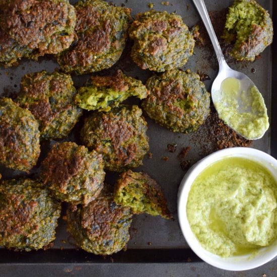 Baked Spinach Quinoa Falafel