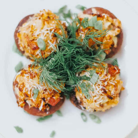 Stuffed Mushroom Caps w/ Cream Cheese