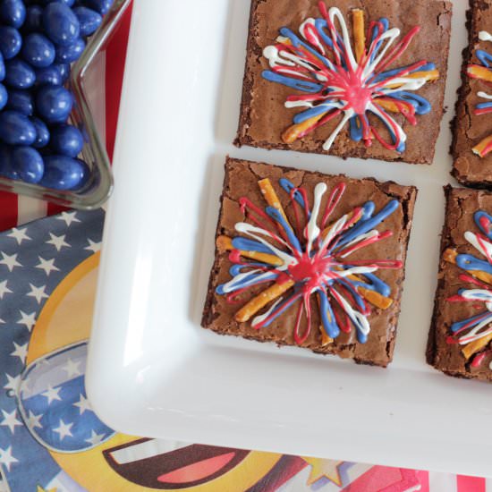 Patriotic Firworks Brownies